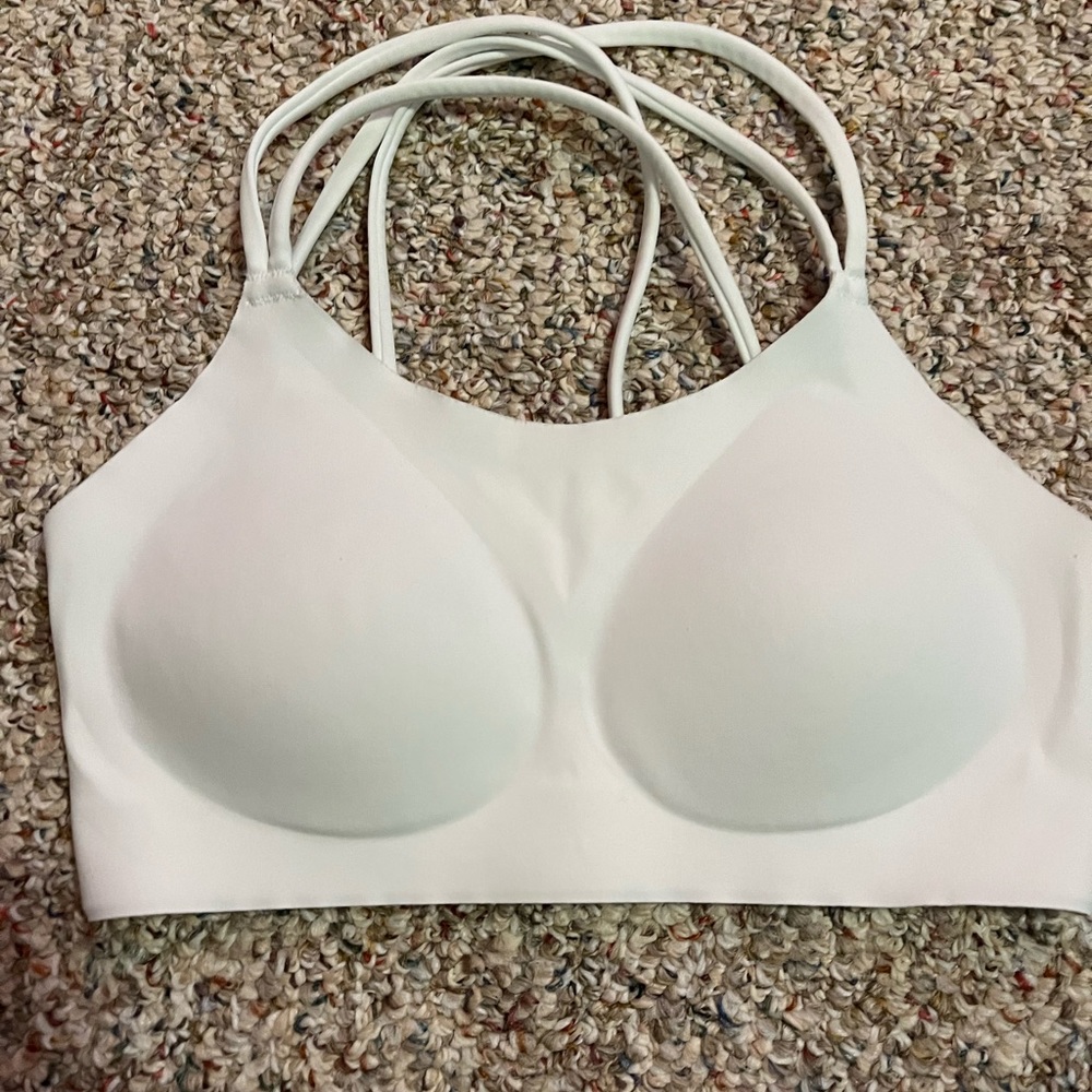 white sports bra